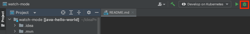 התחלת מחזור הפיתוח של אשכול Kubernetes במצב ניפוי באגים