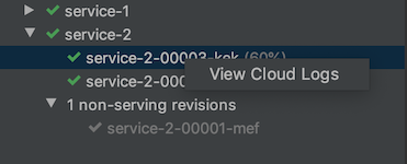 Clique com o botão direito do rato numa revisão para ver os respetivos registos