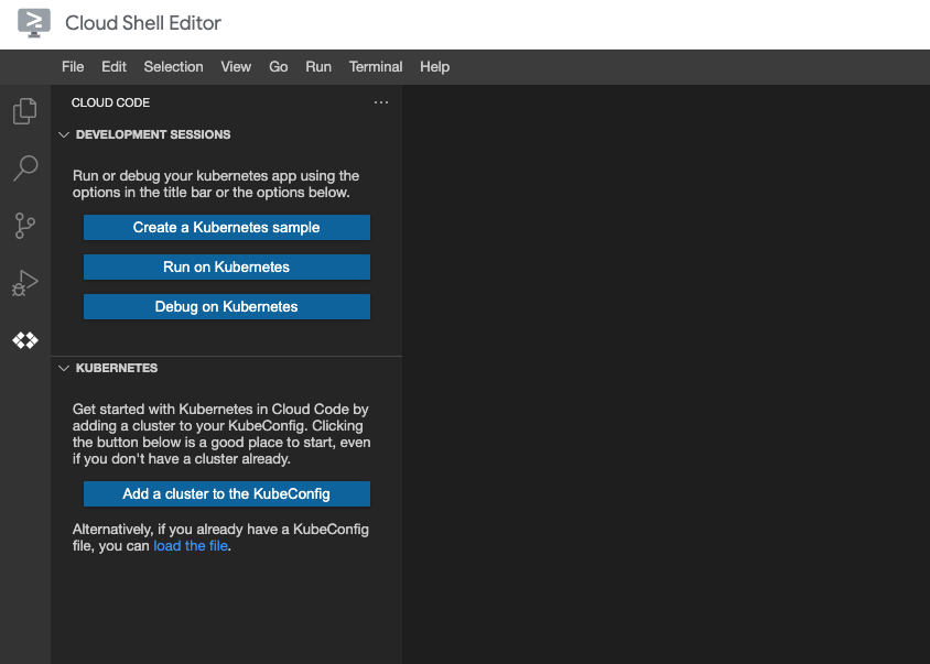 Explorador de Kubernetes de Cloud Code