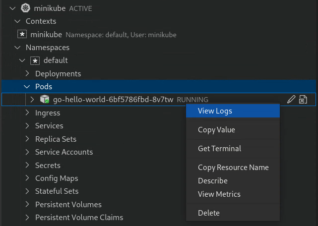 查看 Pod 的記錄