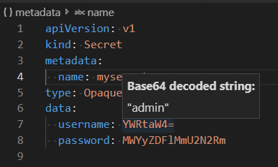Décoder un secret en maintenant le pointeur dessus