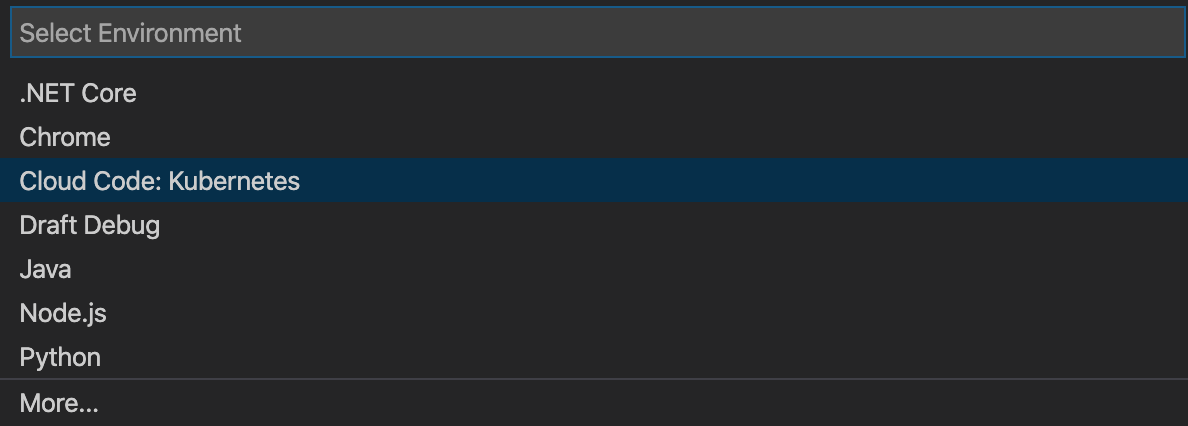 Configurar o Cloud Code: Kubernetes como ambiente