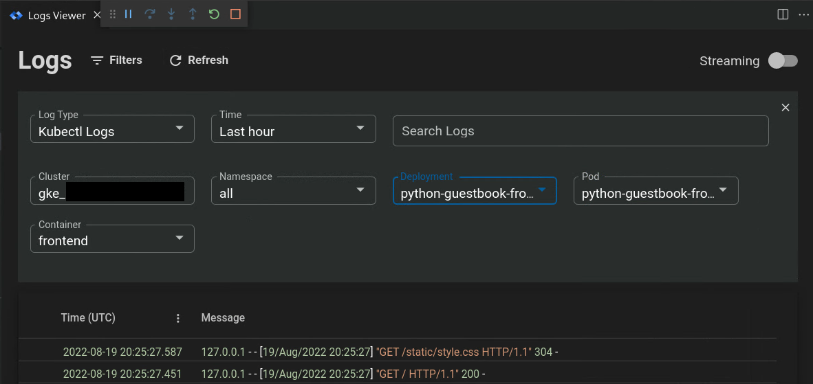 Visualizador de registos