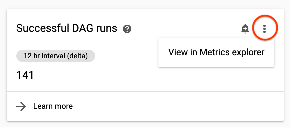 在 Metrics Explorer 中查看監控資訊主頁的指標