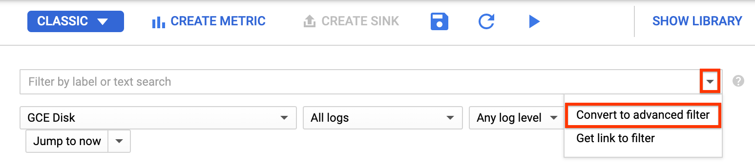 轉換為進階篩選器。