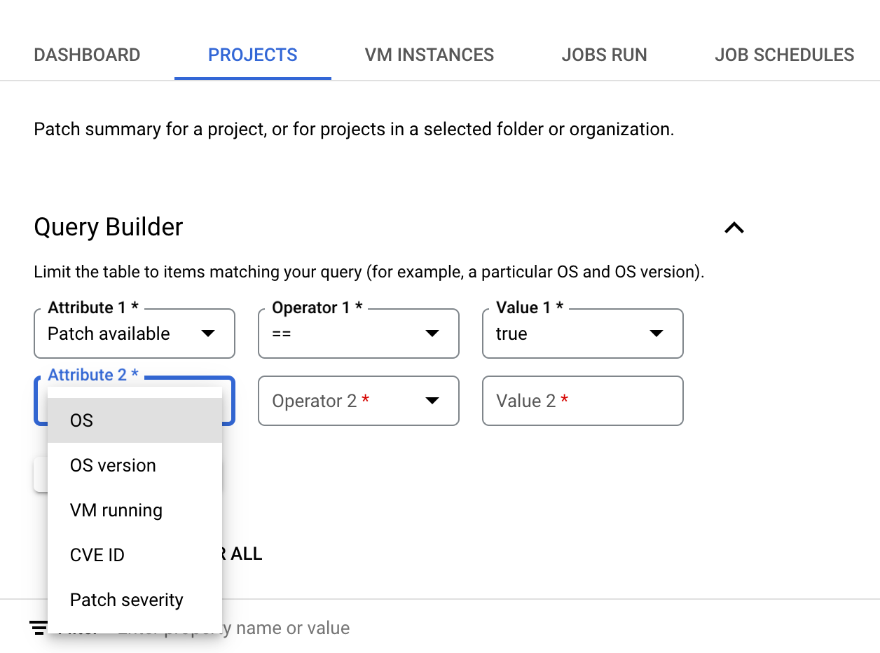 Query builder with one attribute.