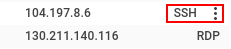 לחצן SSH.