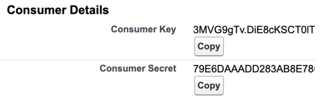 Affichage des informations sur le consommateur