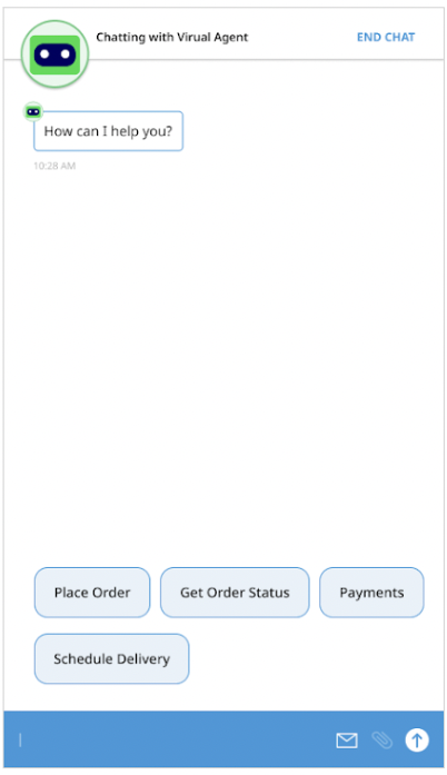 Beispiel für einen fixierten Button