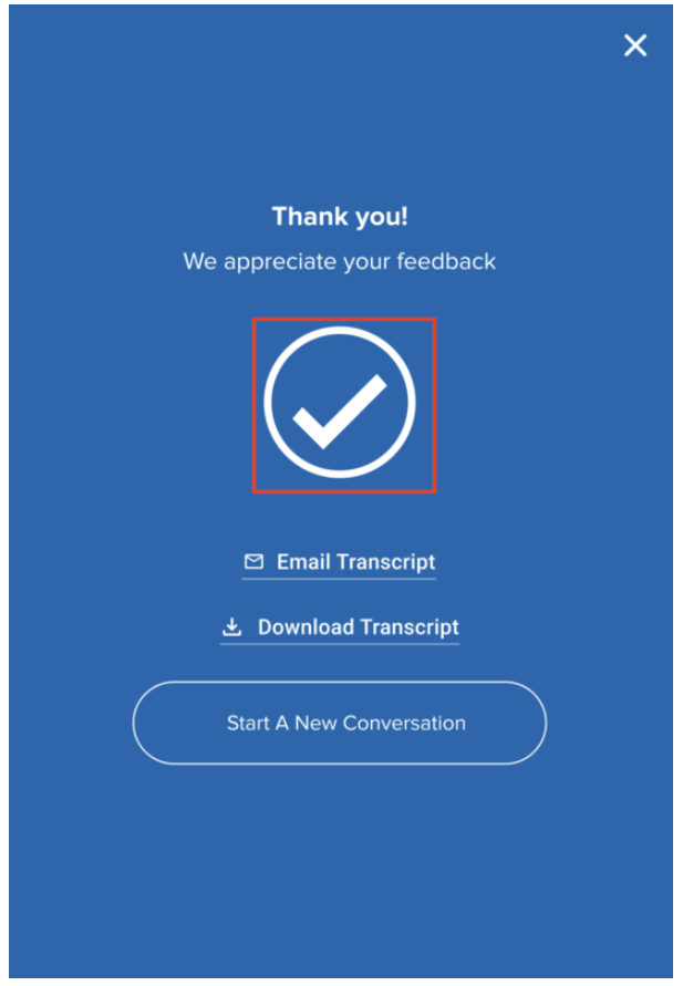 An example of the confirmation icon.