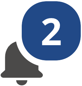 Il pulsante Annunci con un numero che indica il
numero di nuovi banner di notifica