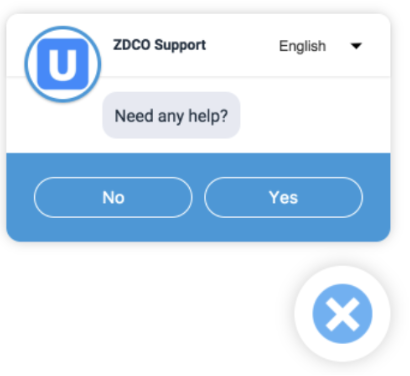 ロゴの例が表示されたチャット ウィンドウ。
