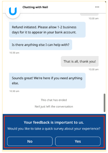 セッション後のウィンドウの例を示します。