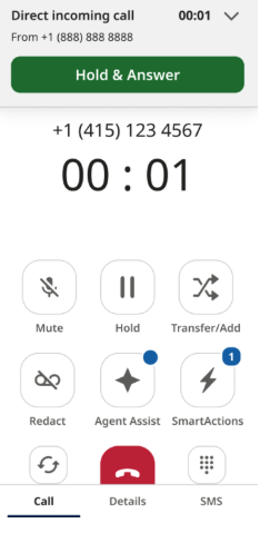 הסימן לשיחה נכנסת ישירה אחת.