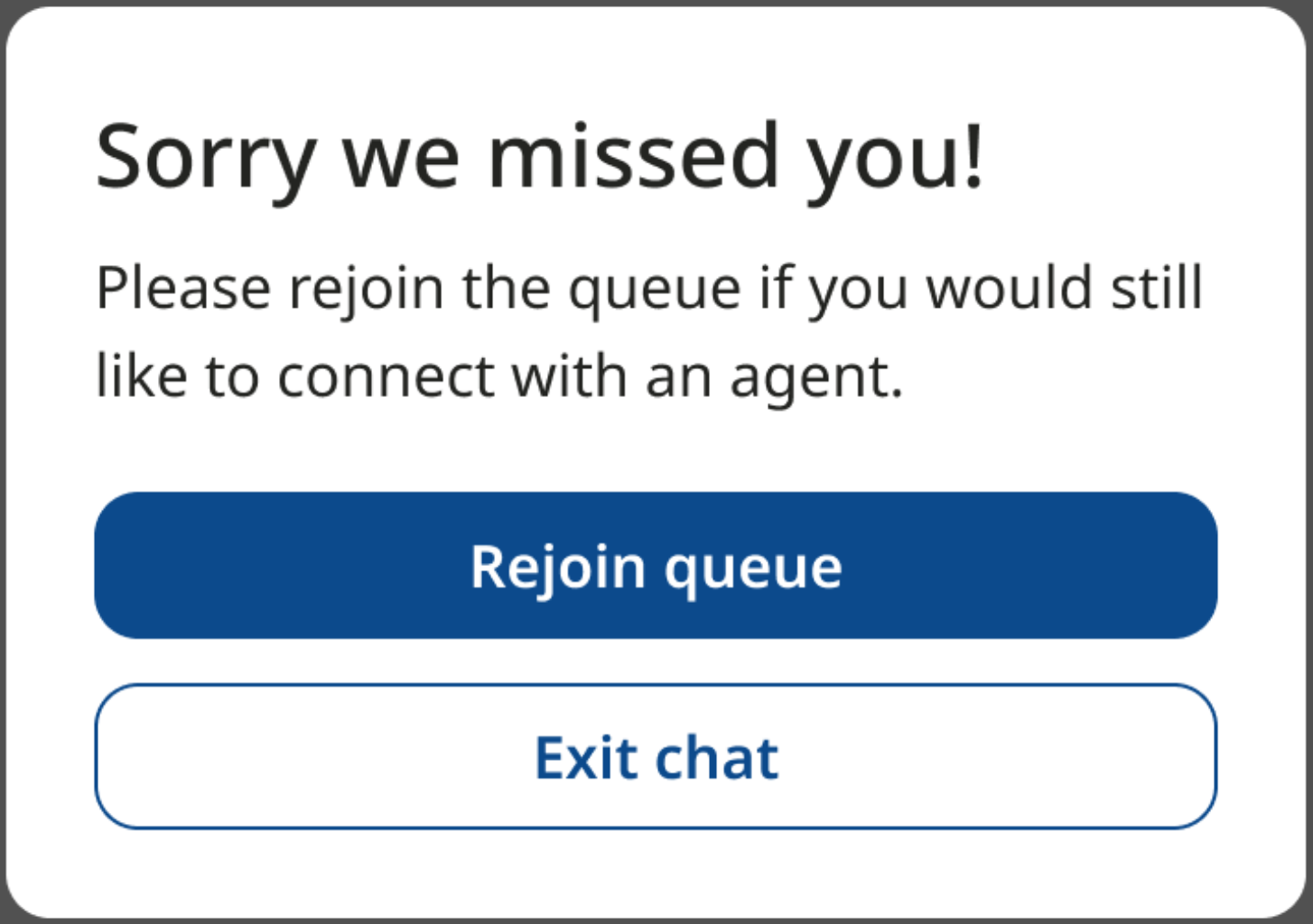 The timeout dialog.