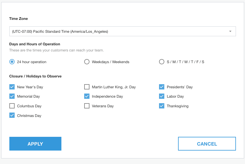 Se muestran los días de funcionamiento del centro de asistencia