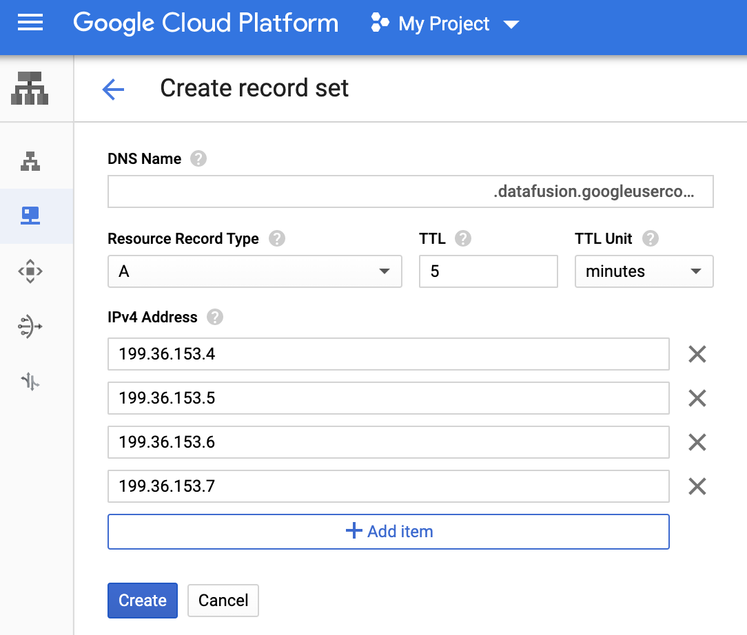 Cómo rellenar los campos de zona.