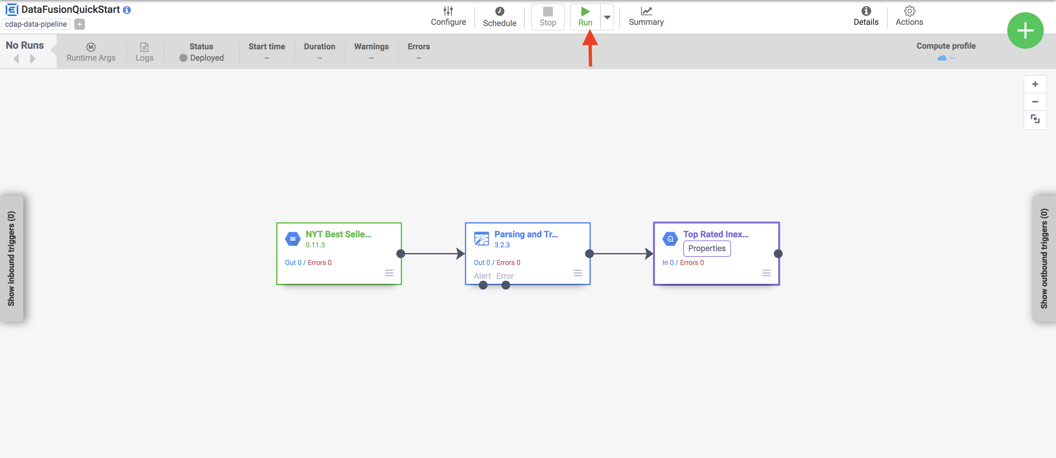 Execute a pipeline Execute a pipeline