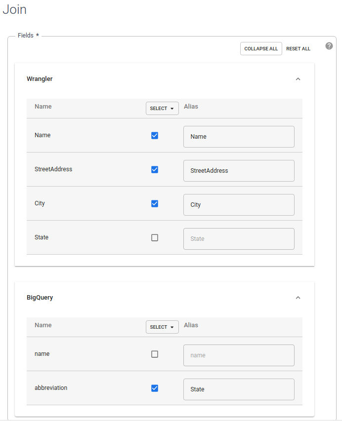 Join-Knotenattribute