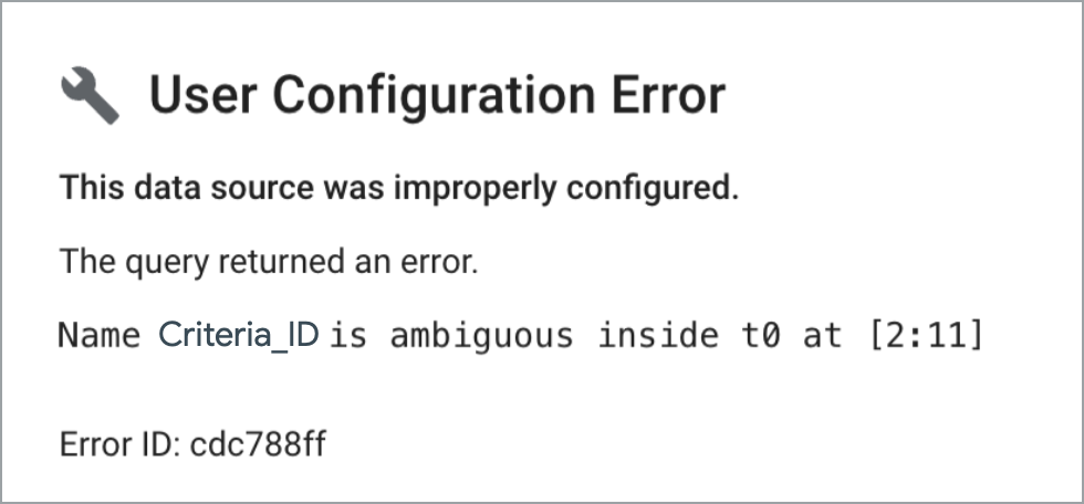 הטקסט של הודעת השגיאה: User Configuration Error (שגיאה בהגדרת המשתמש)
