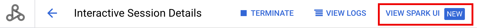 Bouton &quot;Afficher l&#39;interface utilisateur Spark&quot; sur la page des détails de la session dans la console