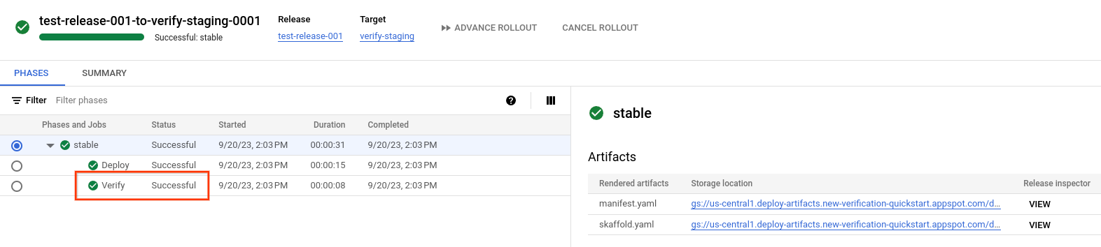 Peluncuran di konsol Google Cloud 
