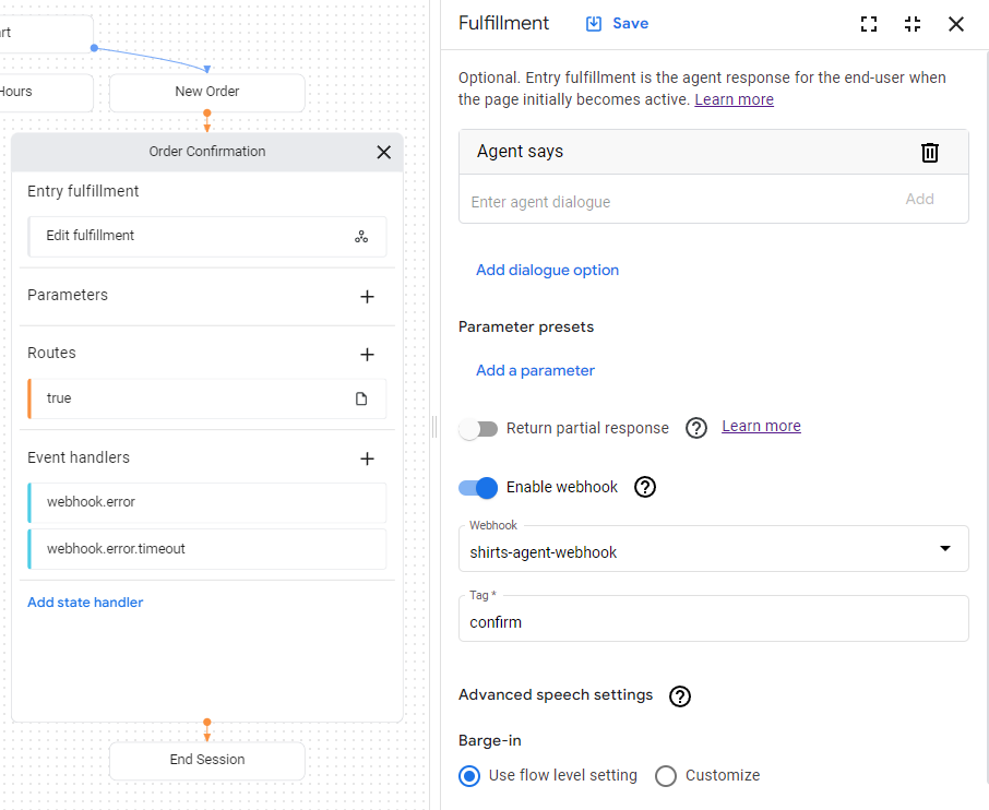 代理程式圖表螢幕截圖