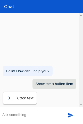 Dialogflow CX Messenger button type screenshot