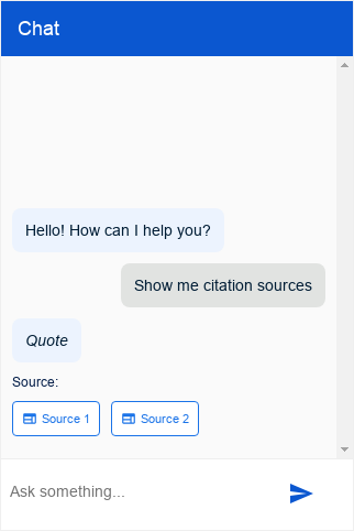 Dialogflow CX Messenger citations type screenshot