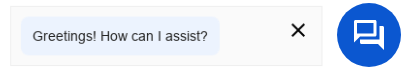 Chat ridotta al minimo di Dialogflow CX Messenger