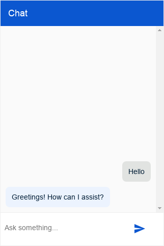 Captura de pantalla de Dialogflow CX Messenger