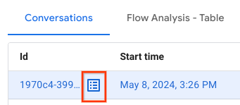 Captura de ecrã do botão de pré-visualização aberto