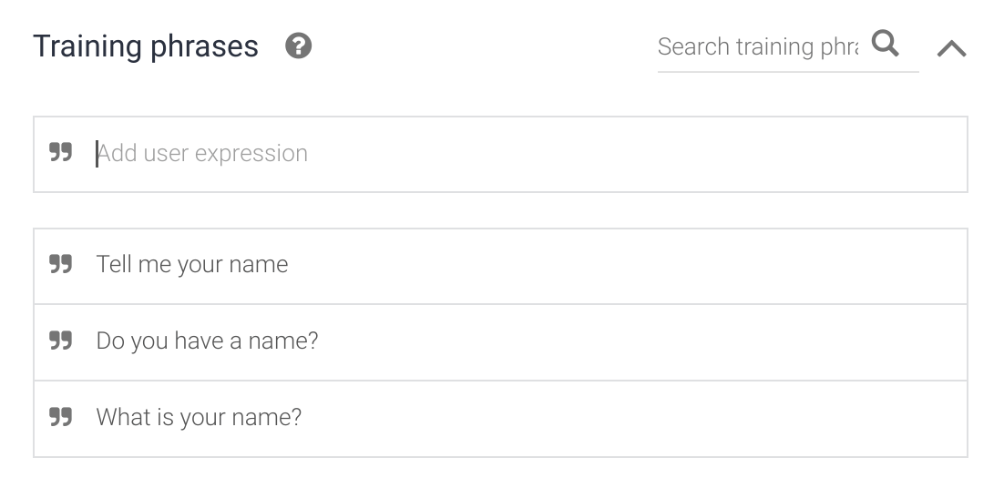 Captura de ecrã de frases de preparação