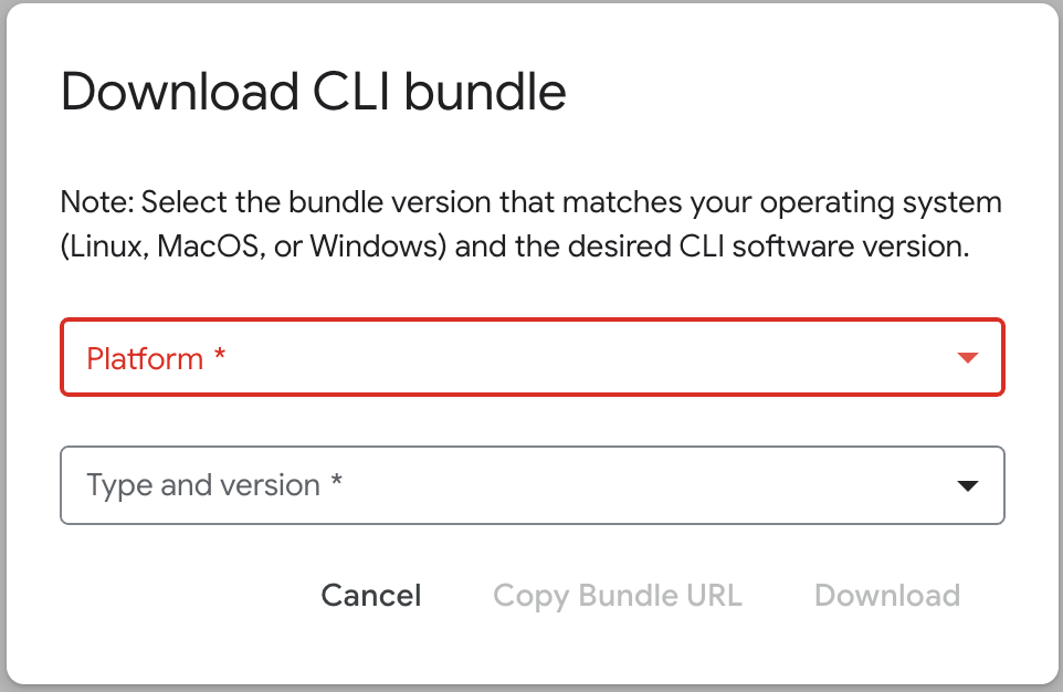 Download the CLI bundle