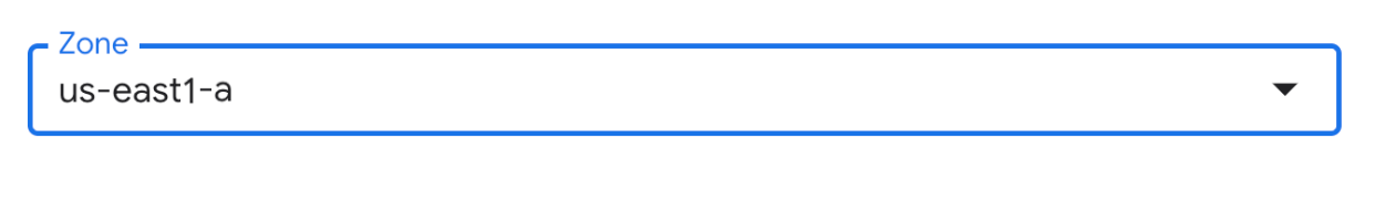 Select a zone to display the resources that are present in that specific zone.