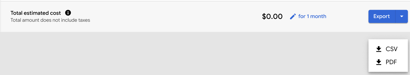 Cliquez sur le bouton &quot;Exporter&quot; du simulateur de coût.