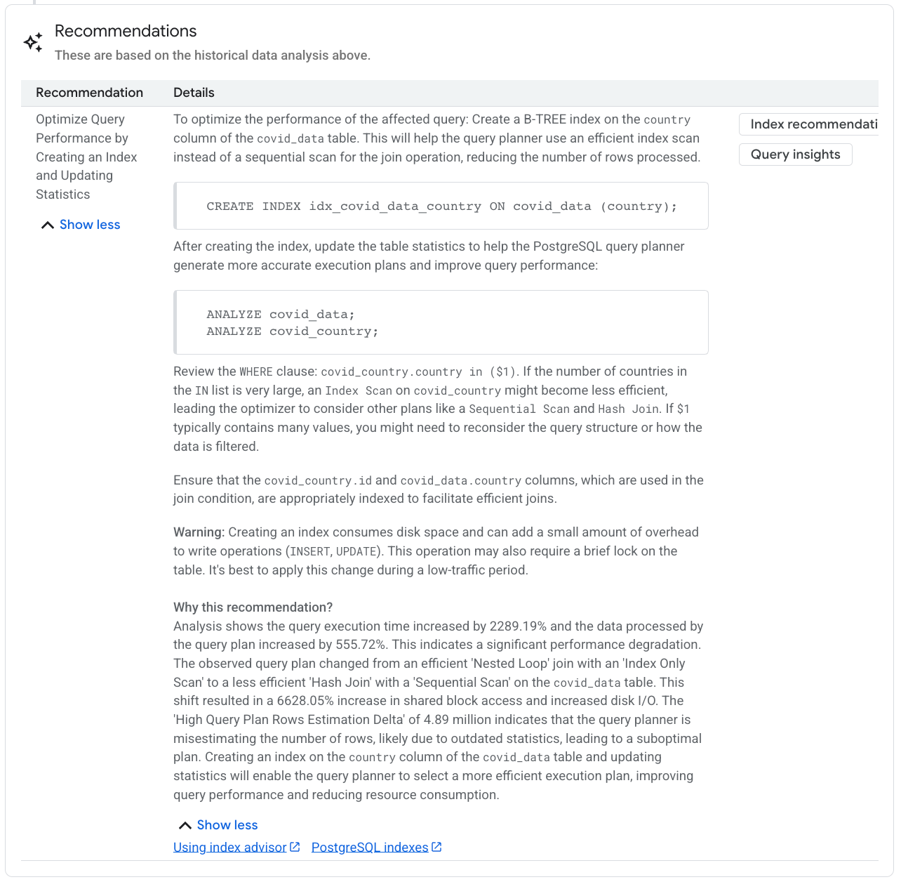 Consigli per risolvere i problemi di concorrenza e ottimizzare le query