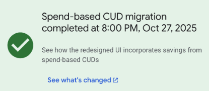 View of the migration notice dialog