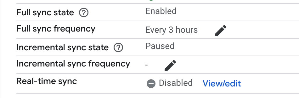 Melihat dan mengedit setelan sinkronisasi real-time