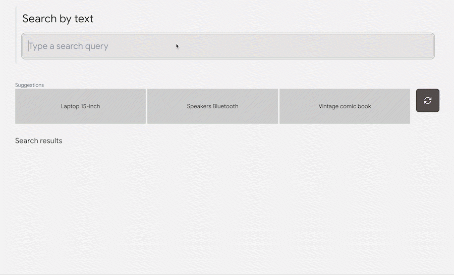 Demonstração ao vivo da pesquisa vetorial