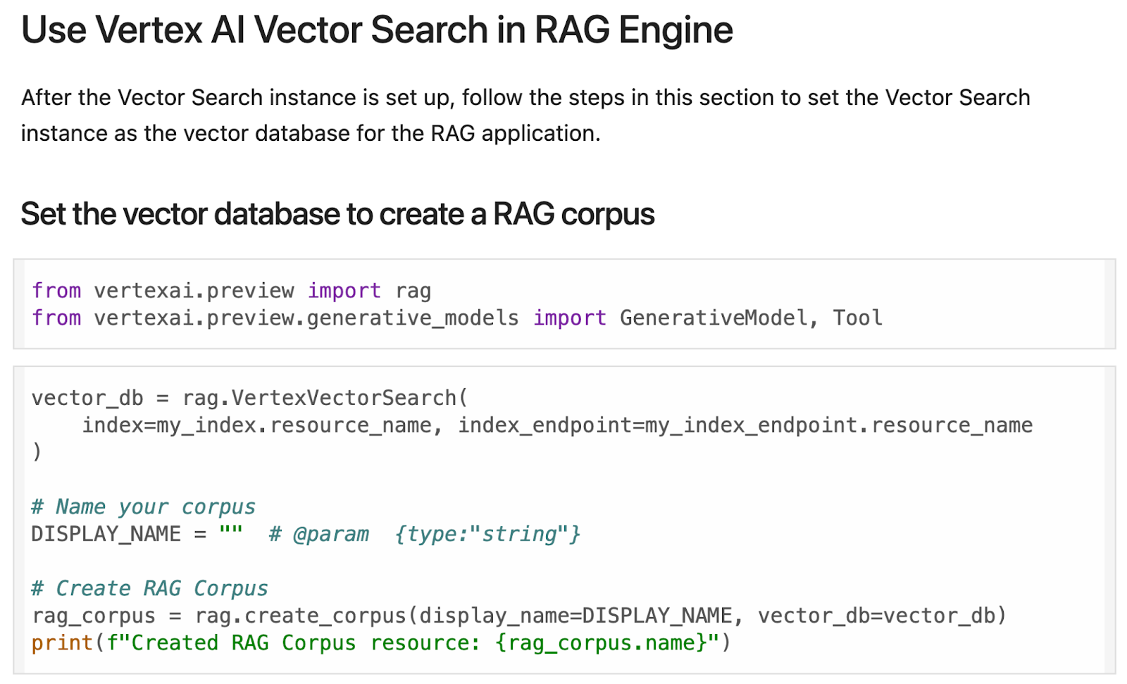 Motor RAG de Gemini con Vector Search