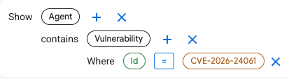 Query example using a variety of components