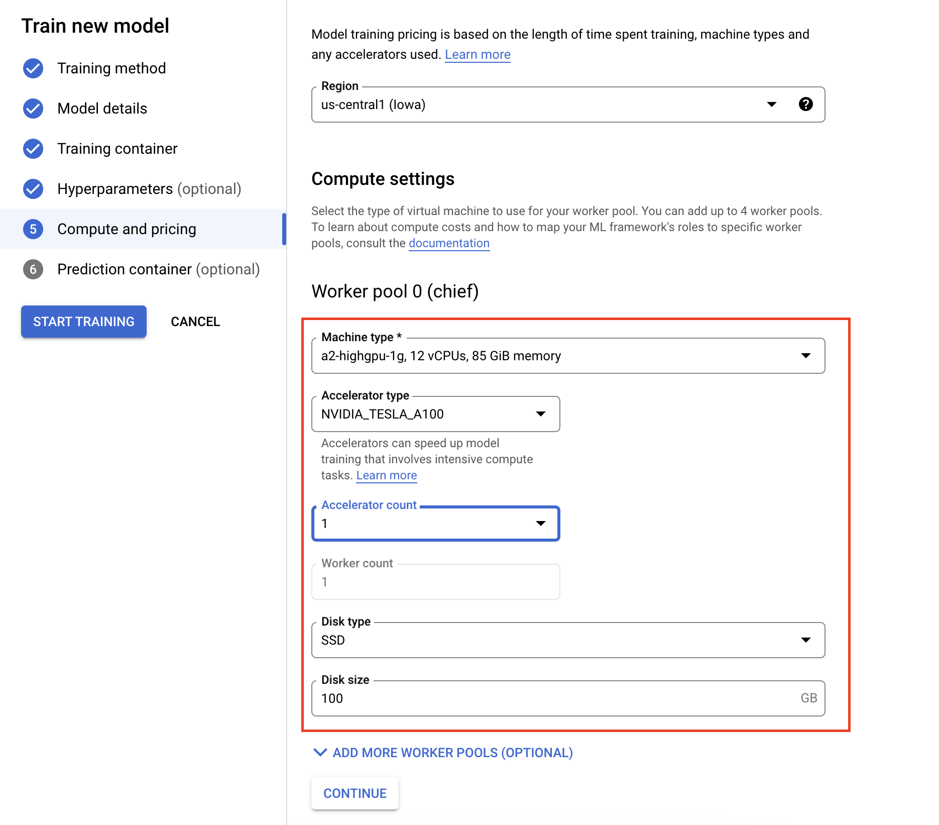 compute di addestramento