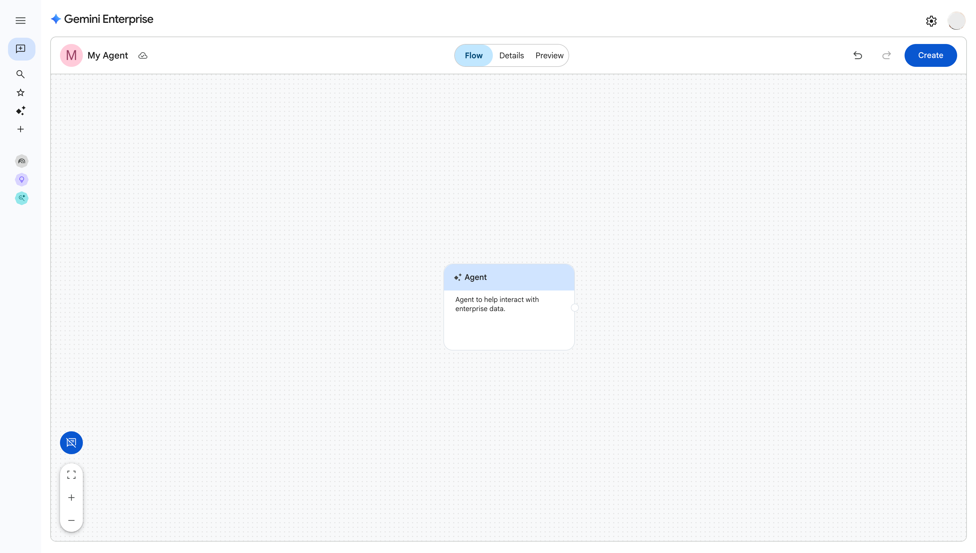 Ablaufansicht in Agent Designer