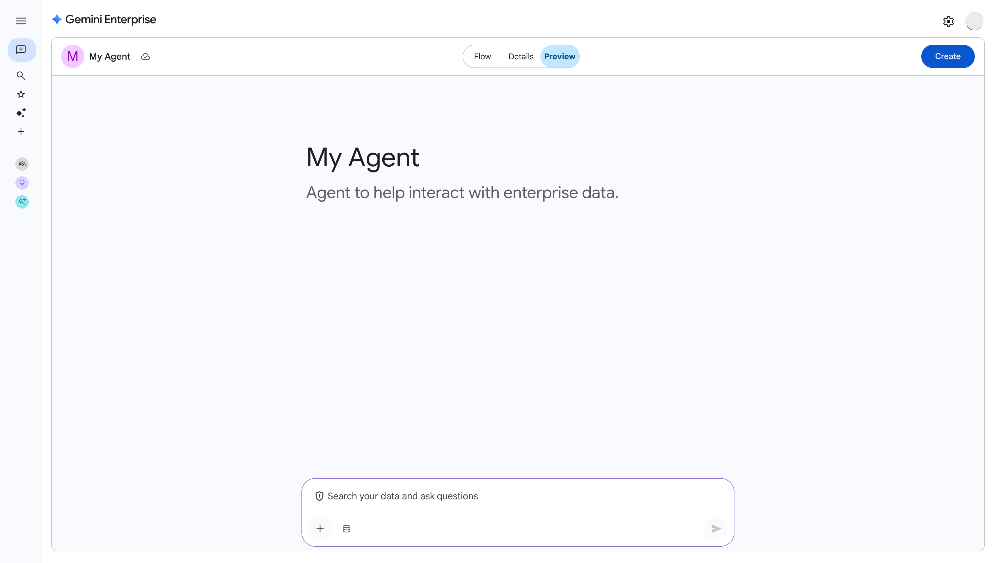 Visualização de prévia do Agent Designer