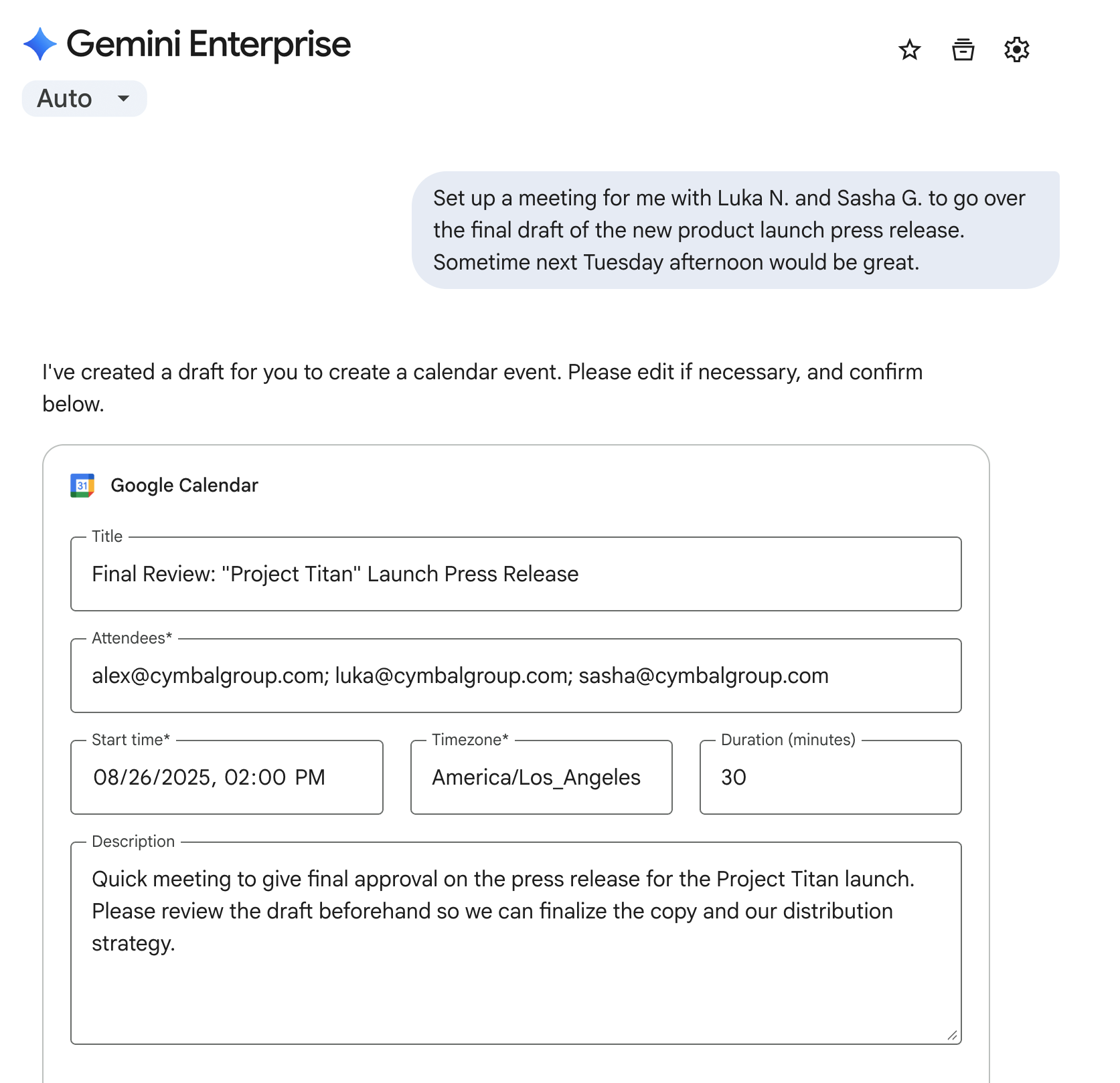 Google カレンダーで予定のスケジュールを設定する