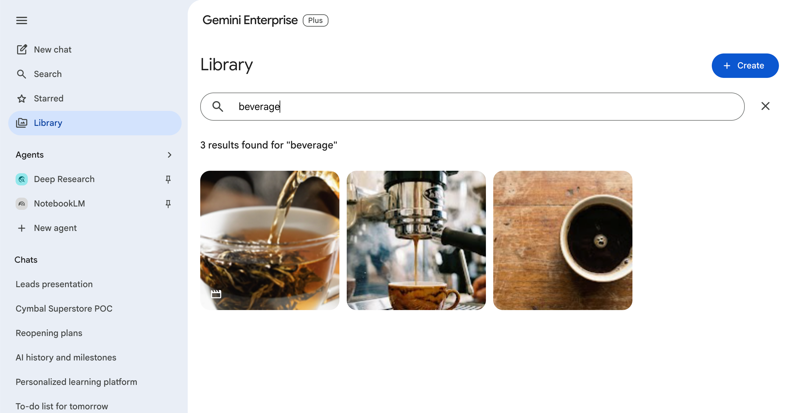 Search your generated content