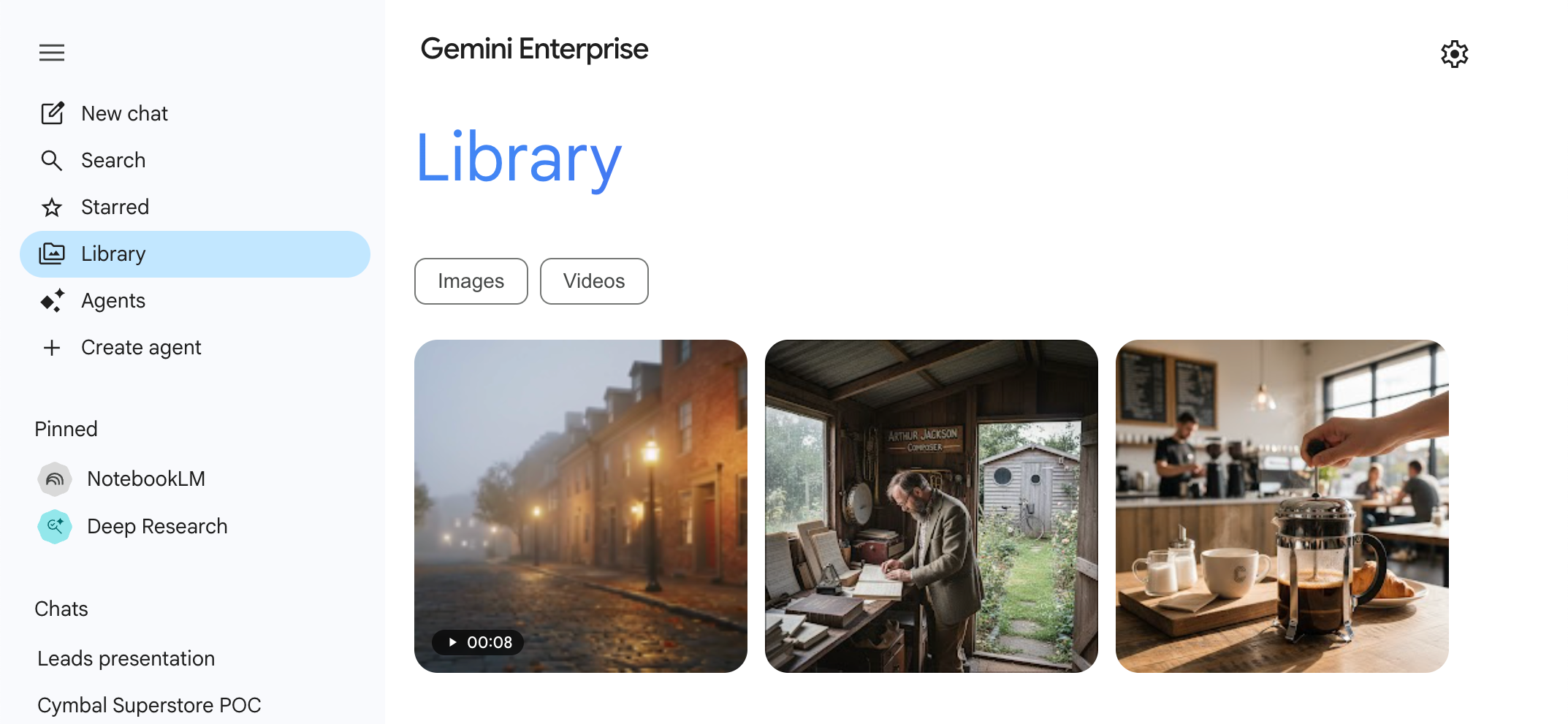 Visualizzare tutti i contenuti generati