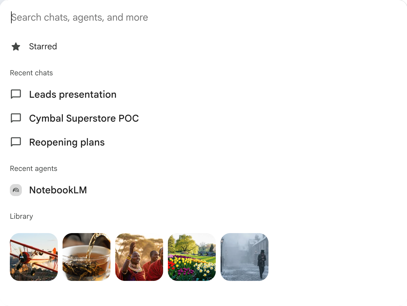 Search your Gemini Enterprise chats and uploaded files