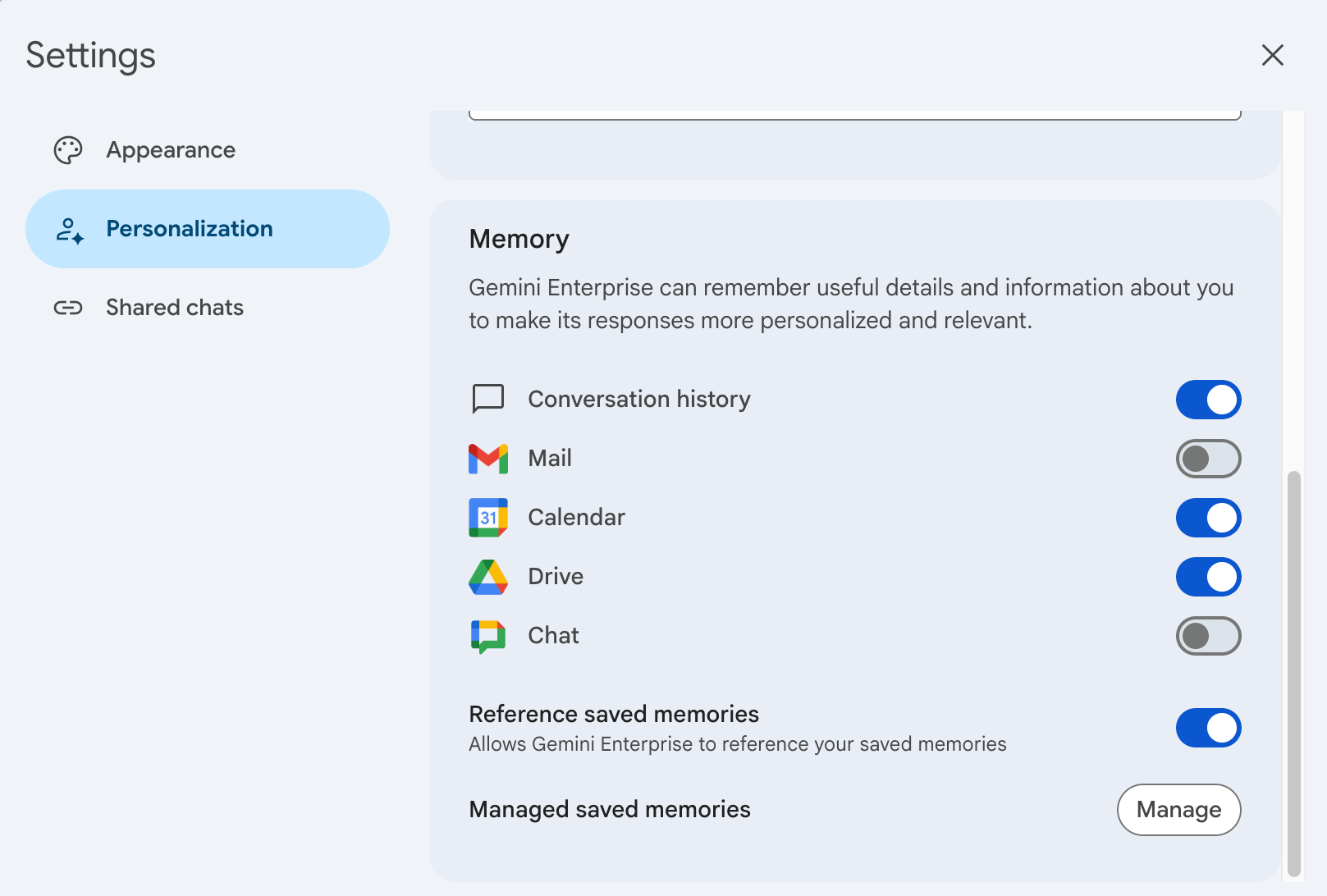 Activez l'apprentissage à partir de vos infos mémorisées.